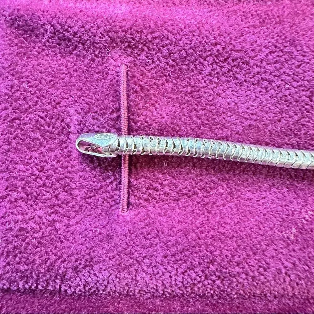 Helzberg Diamonds - Silver Snake Chain Bracelet with Lobster Clap 7.5
